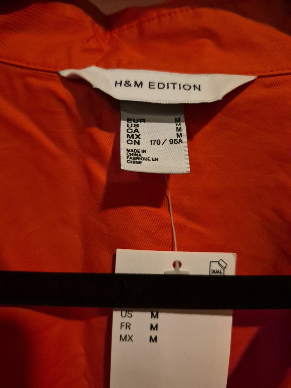 H&M Orange Longline Button-Down Shirt Dress - Picture 3 of 3